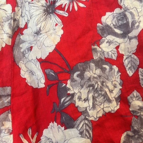 Kut from the Kloth Linen Hawaiian print shorts women size 6 - Picture 3 of 5